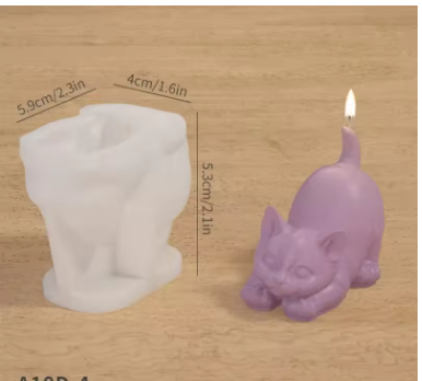 Molde gato chiquito 3D (x1)
