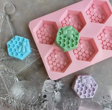 Molde Silicona Panal de abeja hexagonal: imagen 1