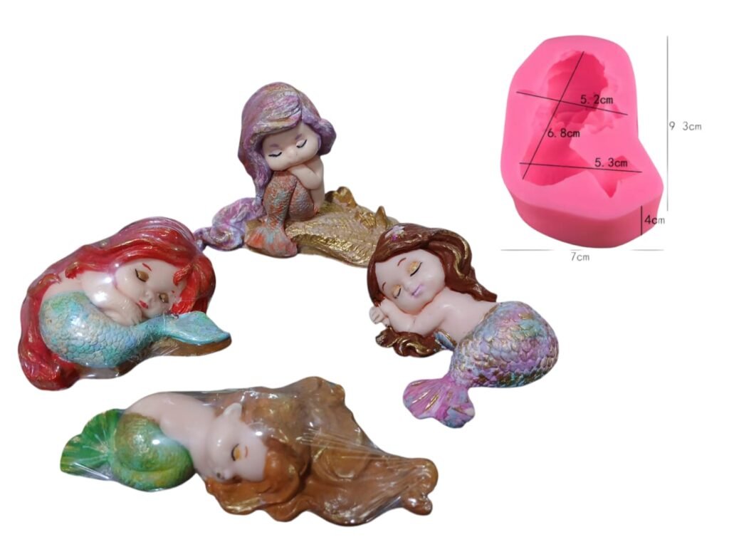 Molde de silicona Sirenas Durmiendo x1pc