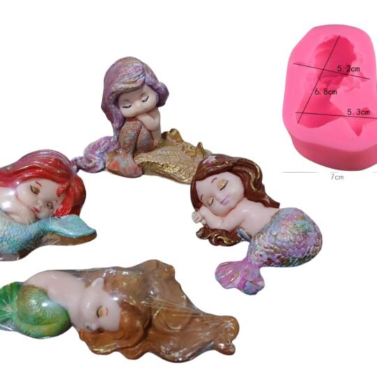 Molde de silicona Sirenas Durmiendo x1pc