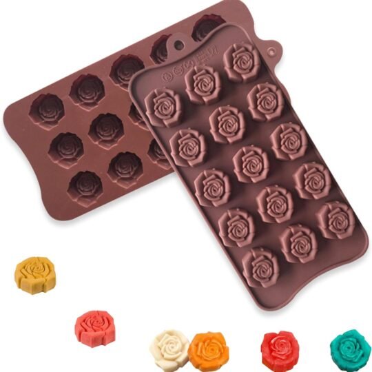 Molde Marrón Chocolatero Rosas