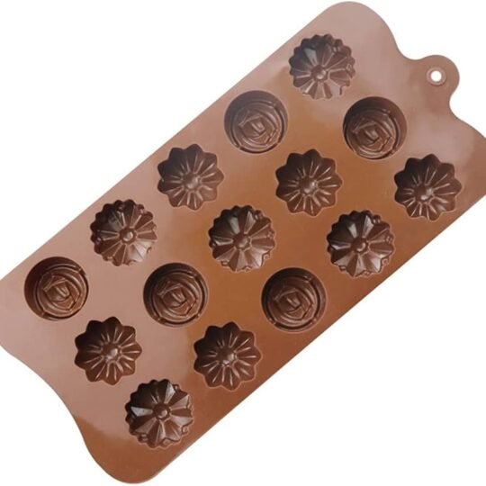 Molde Marrón de flores variado
