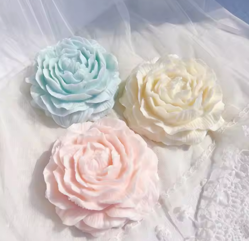 Molde silicona peonia mediano 3D