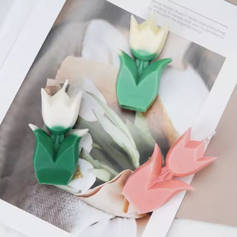 Molde tulipán con hojitas