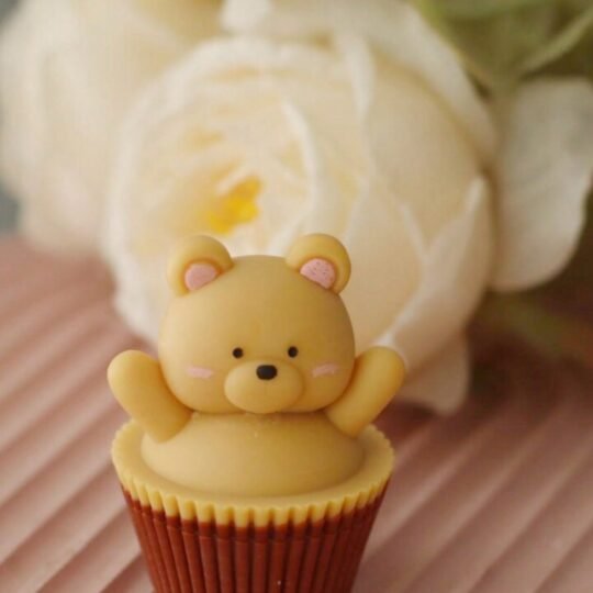 Oso cupcake 3D