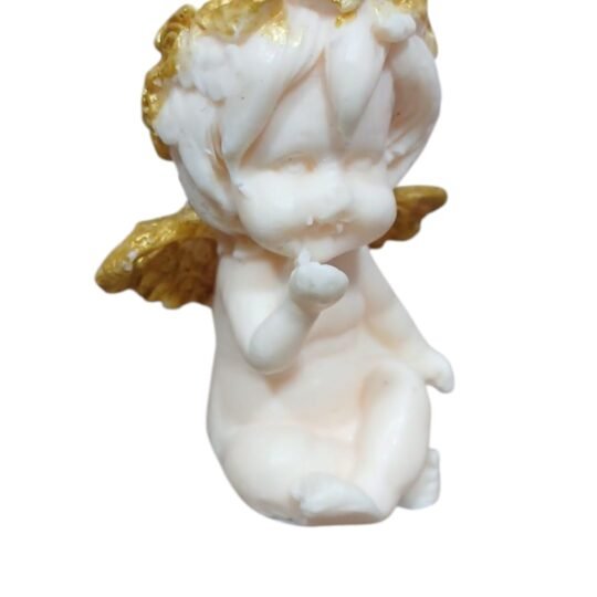 Molde ángel sentado con corona de ROSAS 3D