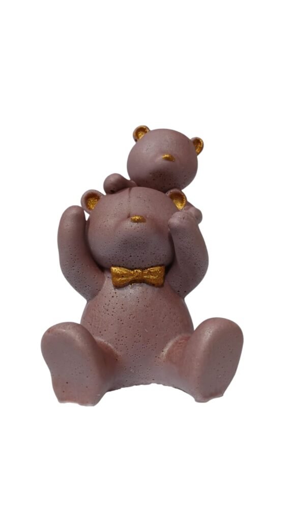 Molde Osito con oso, familia 3D