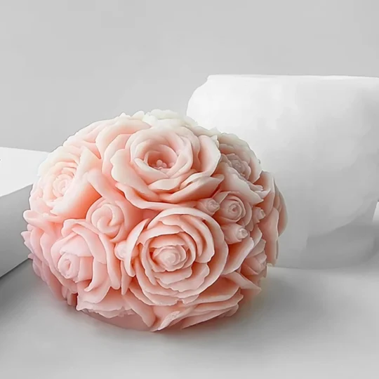 Molde bola de rosas grande 3D