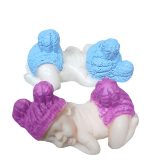 Molde silueta bebé con gorrito durmiendo