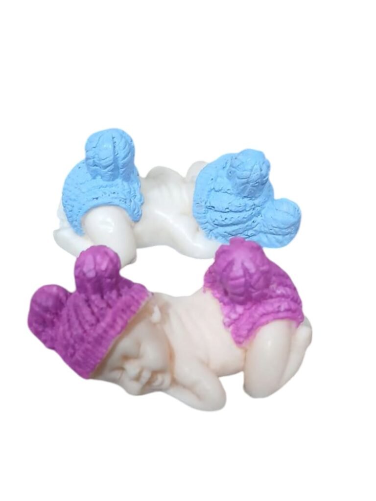 Molde silueta bebé con gorrito durmiendo