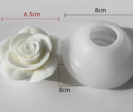Rosa pétalos redondos 3D