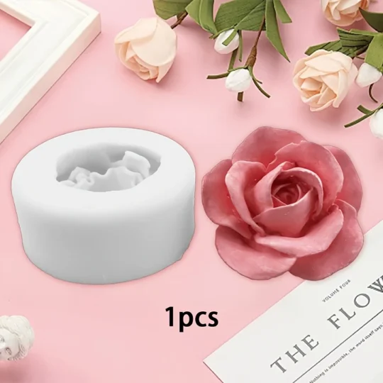 Rosa pequeña abriéndose 3D