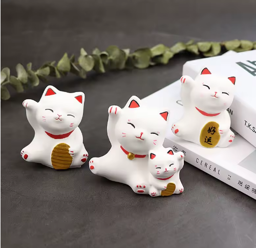 Molde gato de la suerte 3D