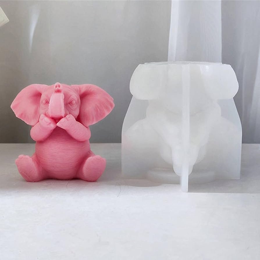 Elefante sentado, SORPRENDIDO, real grande 3D: imagen 1