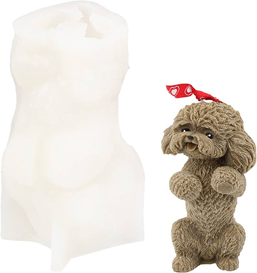 Molde Poodle grande  “parado”  3D: imagen 1