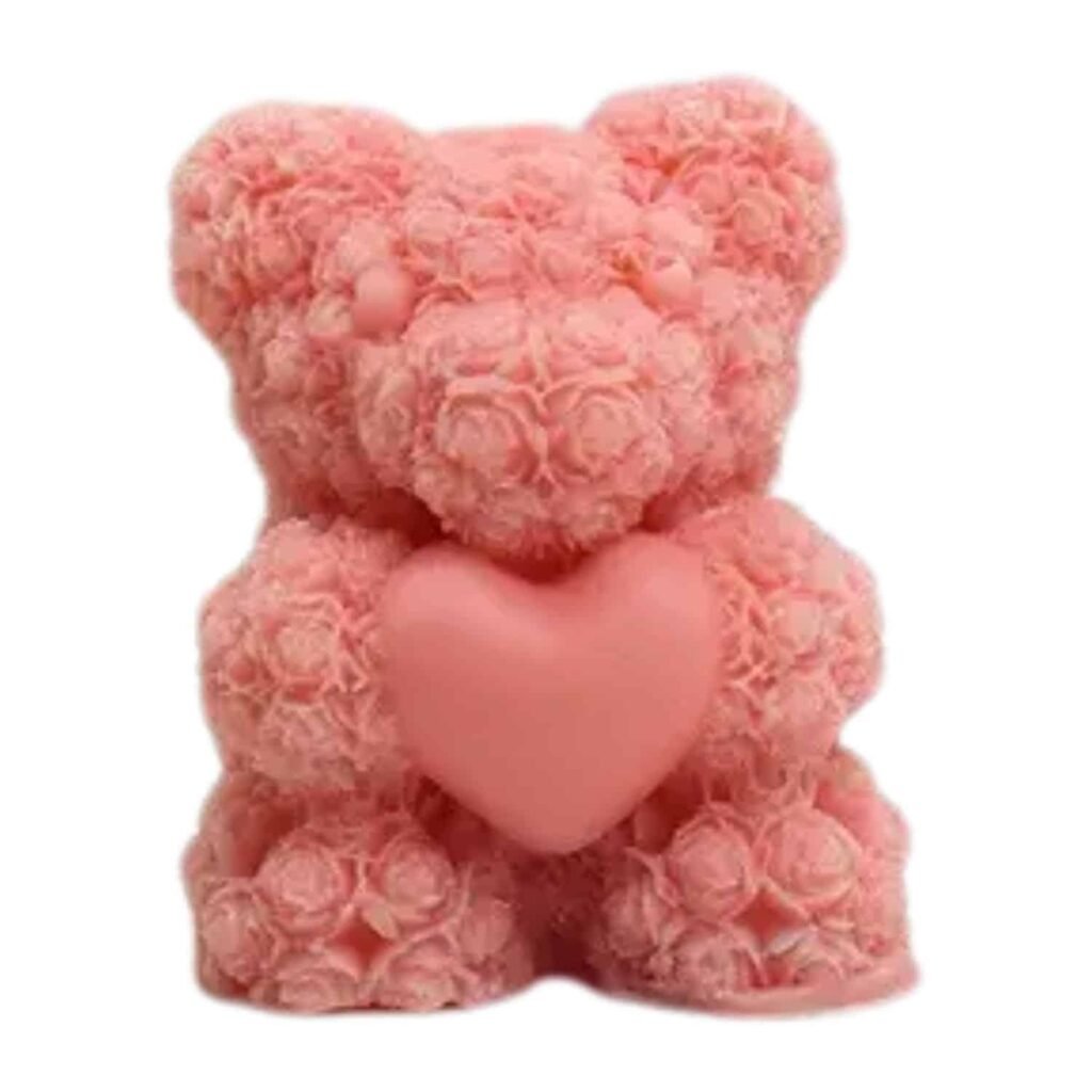 Oso Teddy Rosas 3D  corazón  /J0338