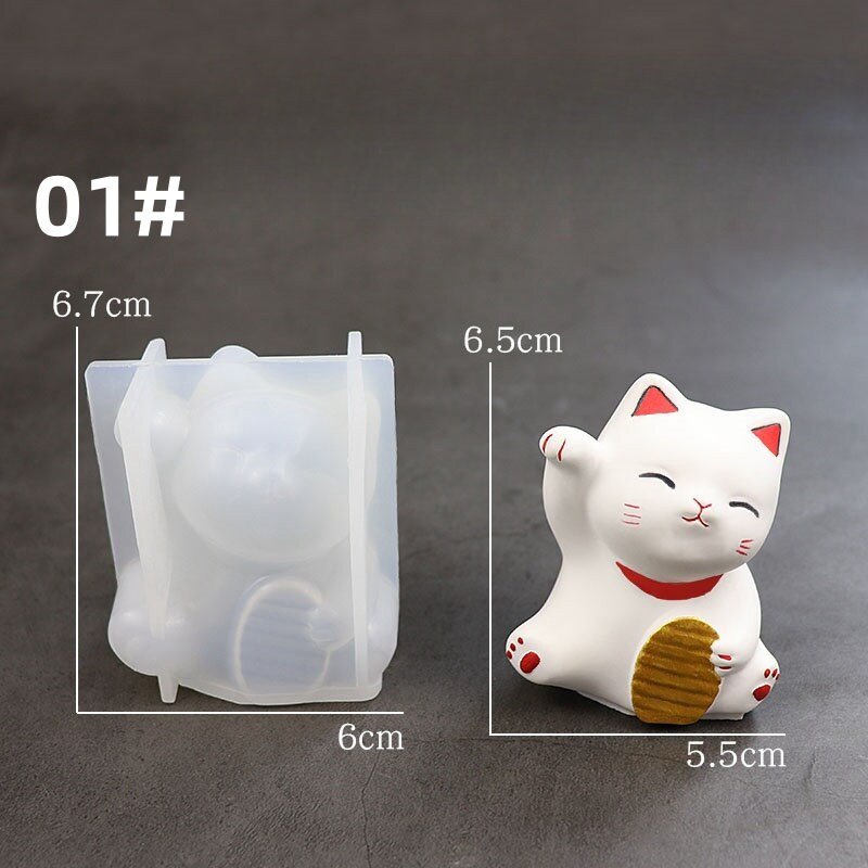 Molde gatito de la suerte 3D: imagen 1