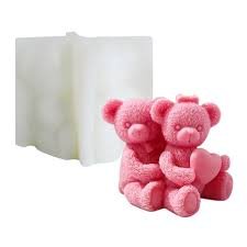 Molde de oso Pareja, abrazados 3D / J-1123