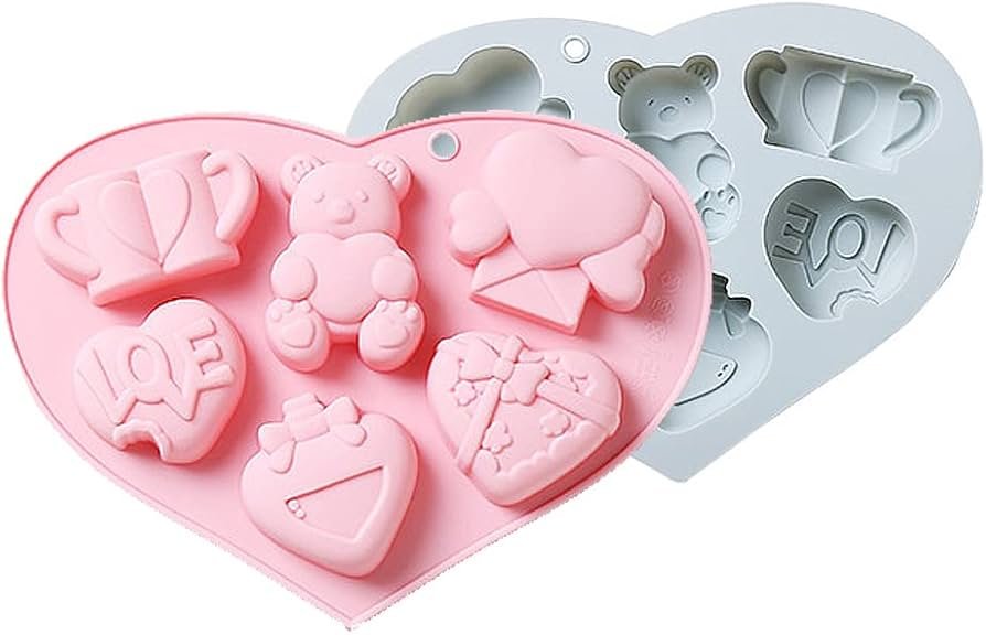 Molde Plancha Corazones y osito: imagen 1