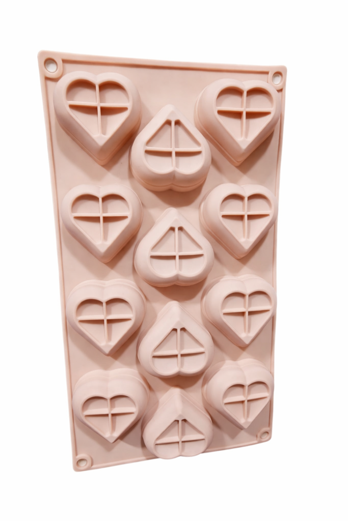 Molde Plancha Corazon x12