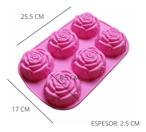 Molde Plancha Rosa x6