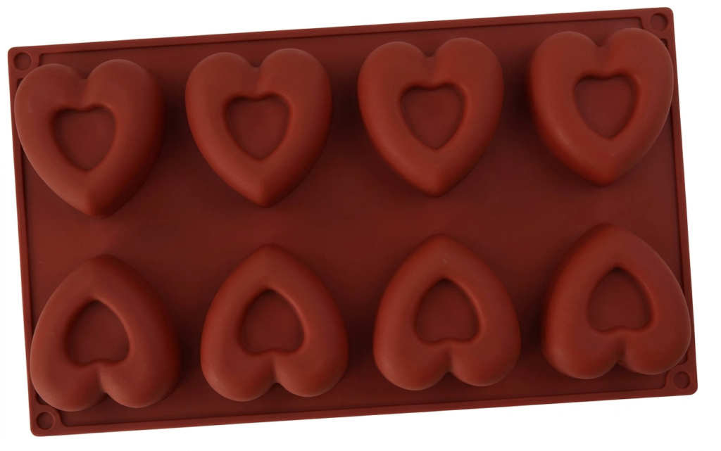 Molde Plancha Corazones con centro