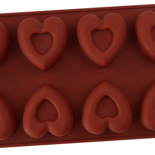 Molde Plancha Corazones con centro