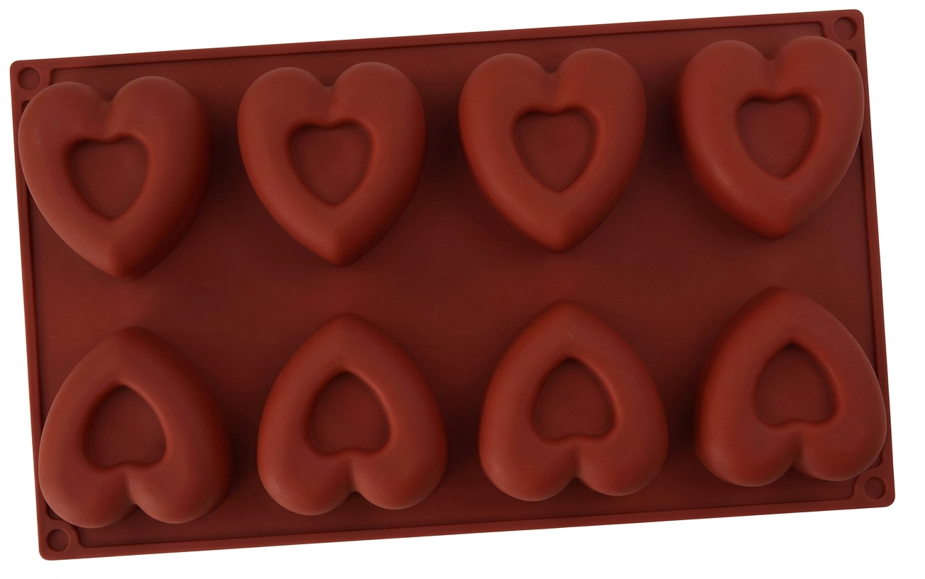 Molde Plancha Corazones con centro: imagen 1