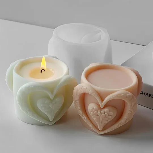 Molde VELA de AMOR  CON CORAZONCITOS