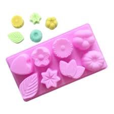 Molde Plancha corazon, hoja y flor