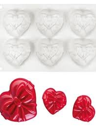 Molde Plancha Corazoncitos con lacito 2